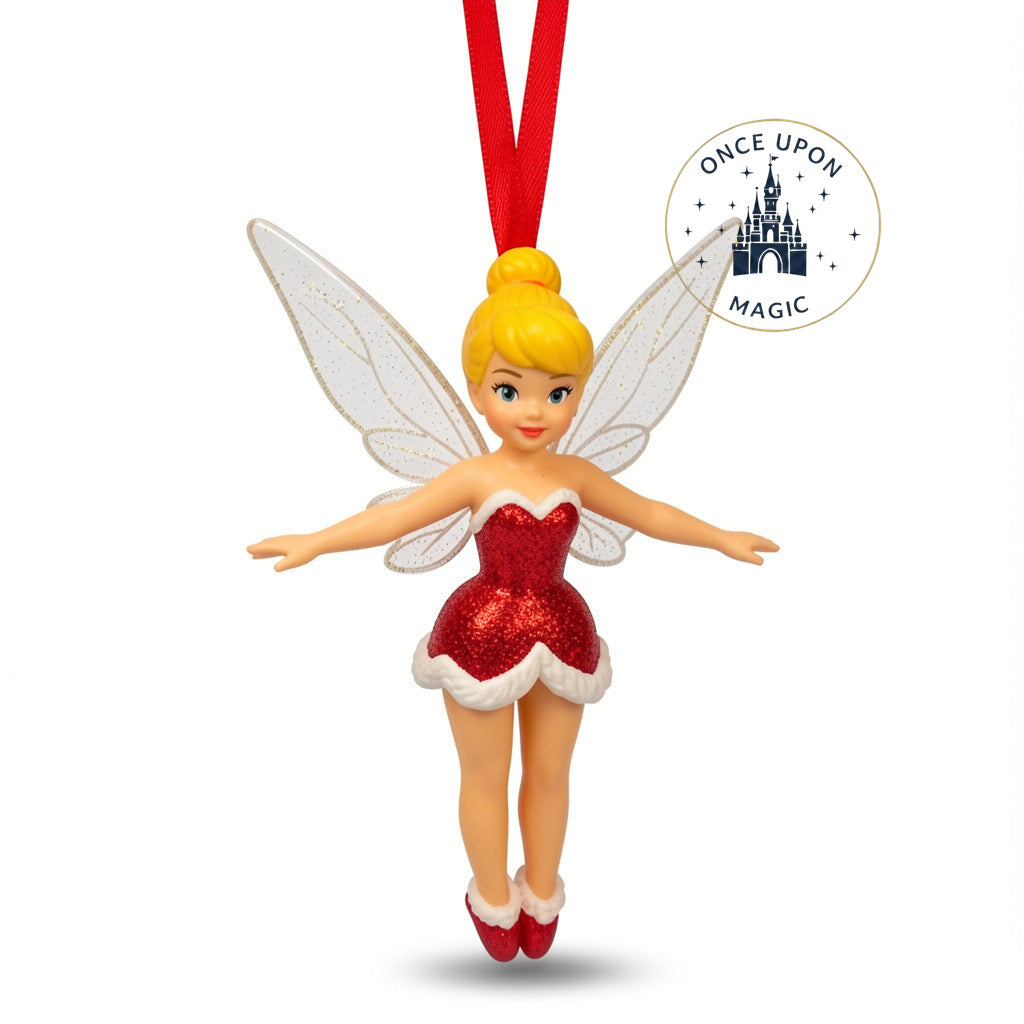 Disneyland Paris ティンカーベル クリスマスオーナメント ティンカー・ベル オーナメント 赤／緑 | ディズニーランド・パリ