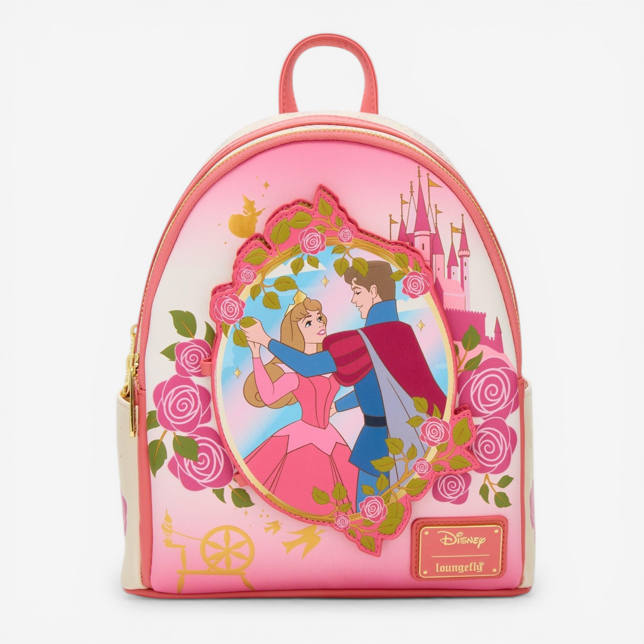 Loungefly Aurora Floral Magnetic Closure Mini Backpack | Sleeping Beauty