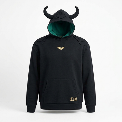 Sweat à capuche Loki avec cornes – Marvel Disneyland Paris, photo studio