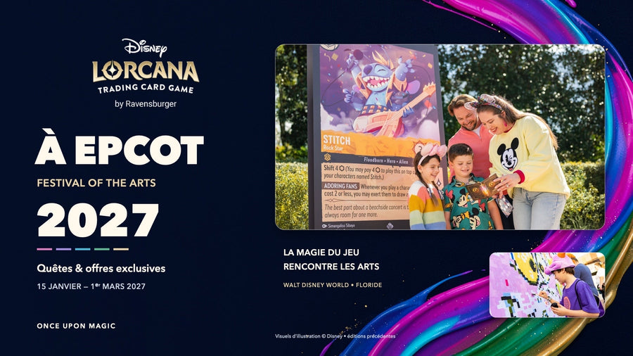 Disney Lorcana à EPCOT : quêtes, promos exclusives et Festival of the Arts 2027