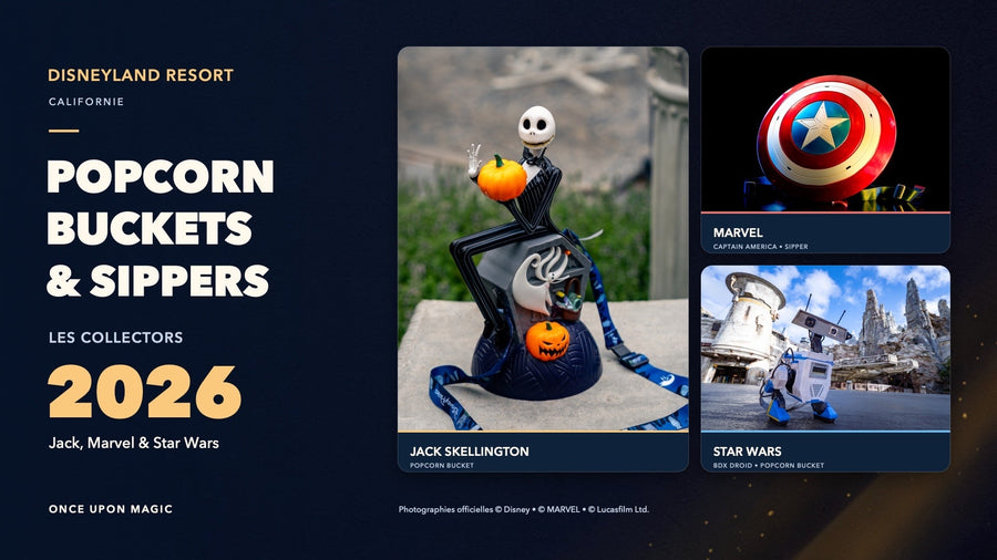 Disneyland Resort : Jack, Marvel et Star Wars parmi les popcorn buckets collectors 2026