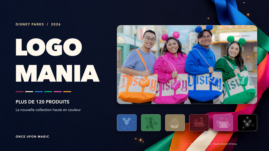 Disney Parks : Logo Mania réunit plus de 120 nouveaux produits colorés