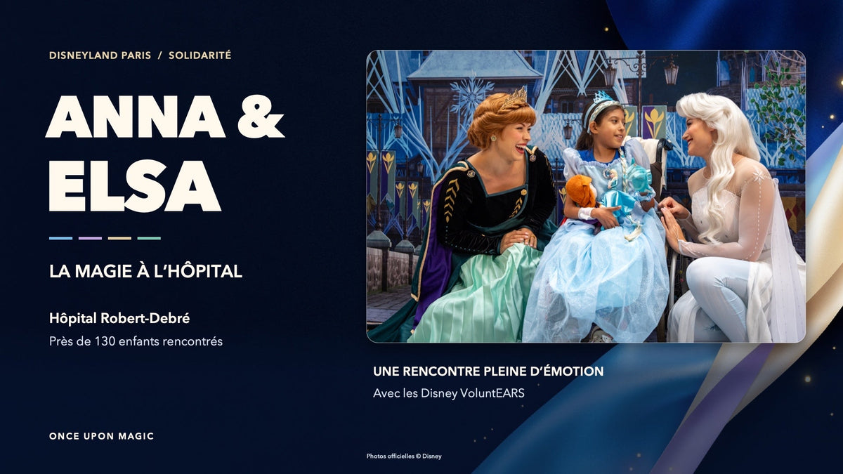 Disneyland Paris : Anna et Elsa apportent la magie de Frozen à 130 enfants de l’Hôpital Robert-Debré