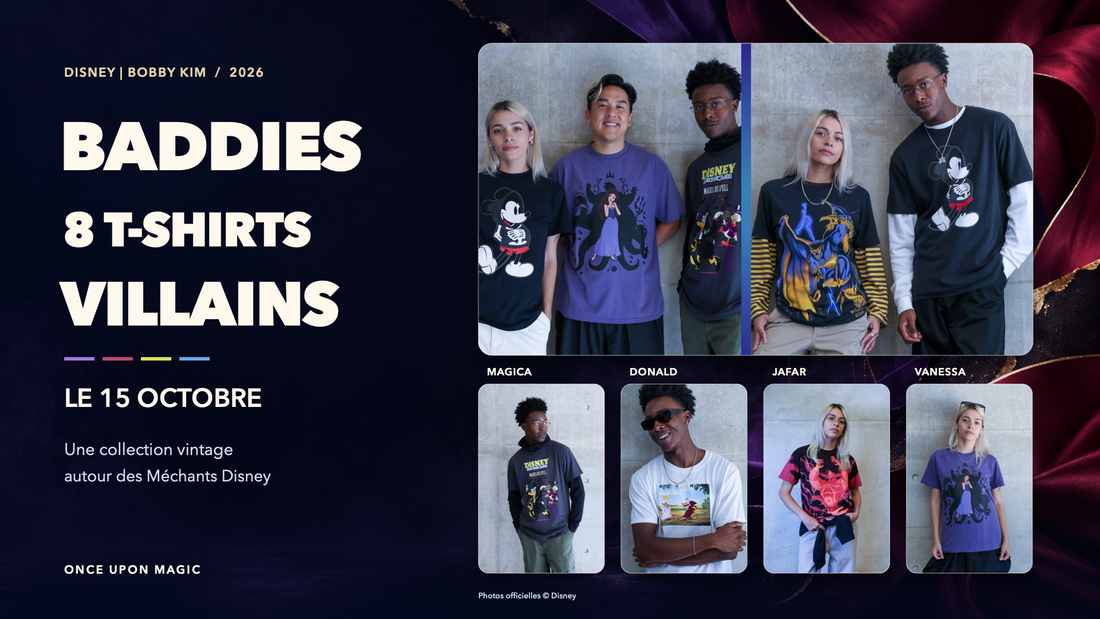 Disney | Bobby Kim “Baddies” : 8 T-shirts Villains arrivent le 15 octobre 2026