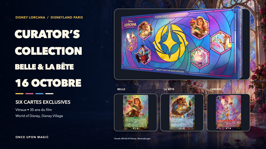 Disney Lorcana Curator’s Collection La Belle et la Bête : sortie le 16 octobre à Disneyland Paris