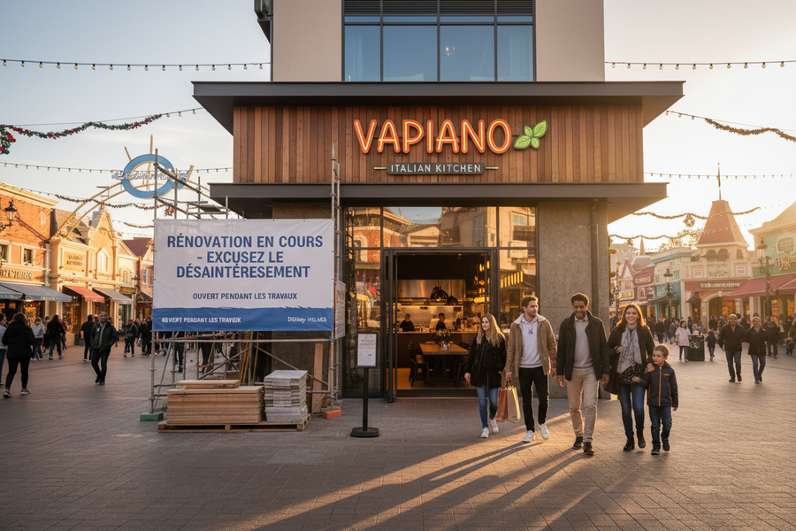 Disney Village : Vapiano fera peau neuve début 2027 sans fermer pendant les travaux