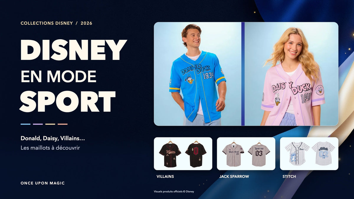 Disney met en avant ses maillots sportifs : Donald, Daisy, Villains, Jack Sparrow et Stitch