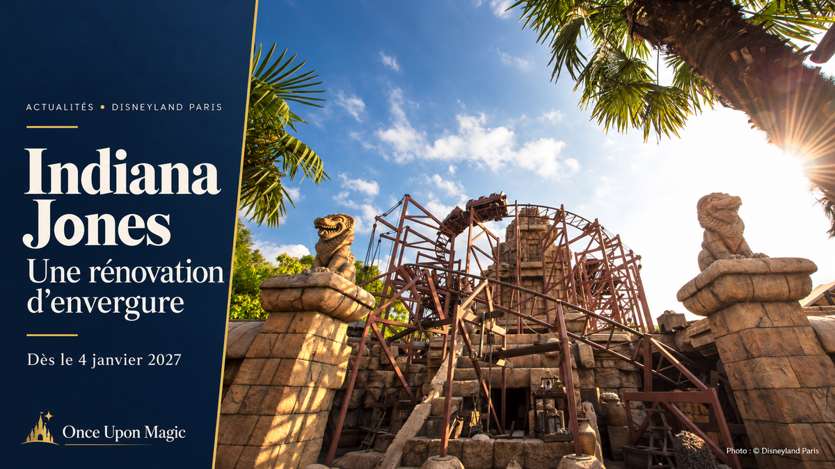 Indiana Jones et le Temple du Péril in Disneyland Paris: Renovierung ab dem 4. Januar 2027. Foto © Disneyland Paris.