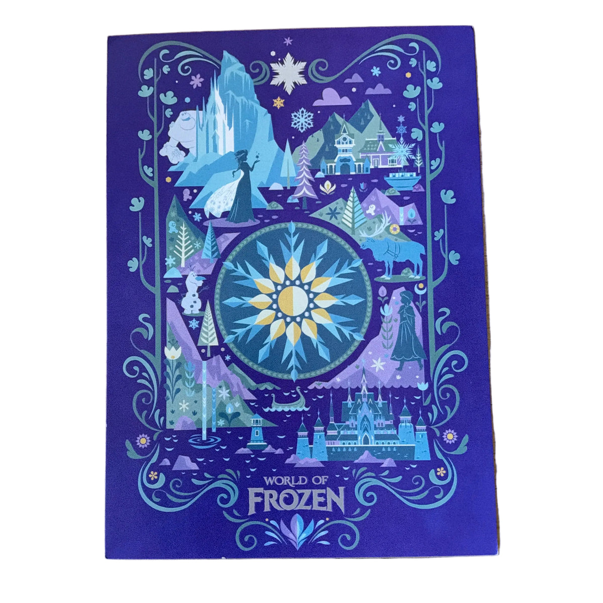 Carte postale World of Frozen Arendelle violette – Disneyland Paris – face