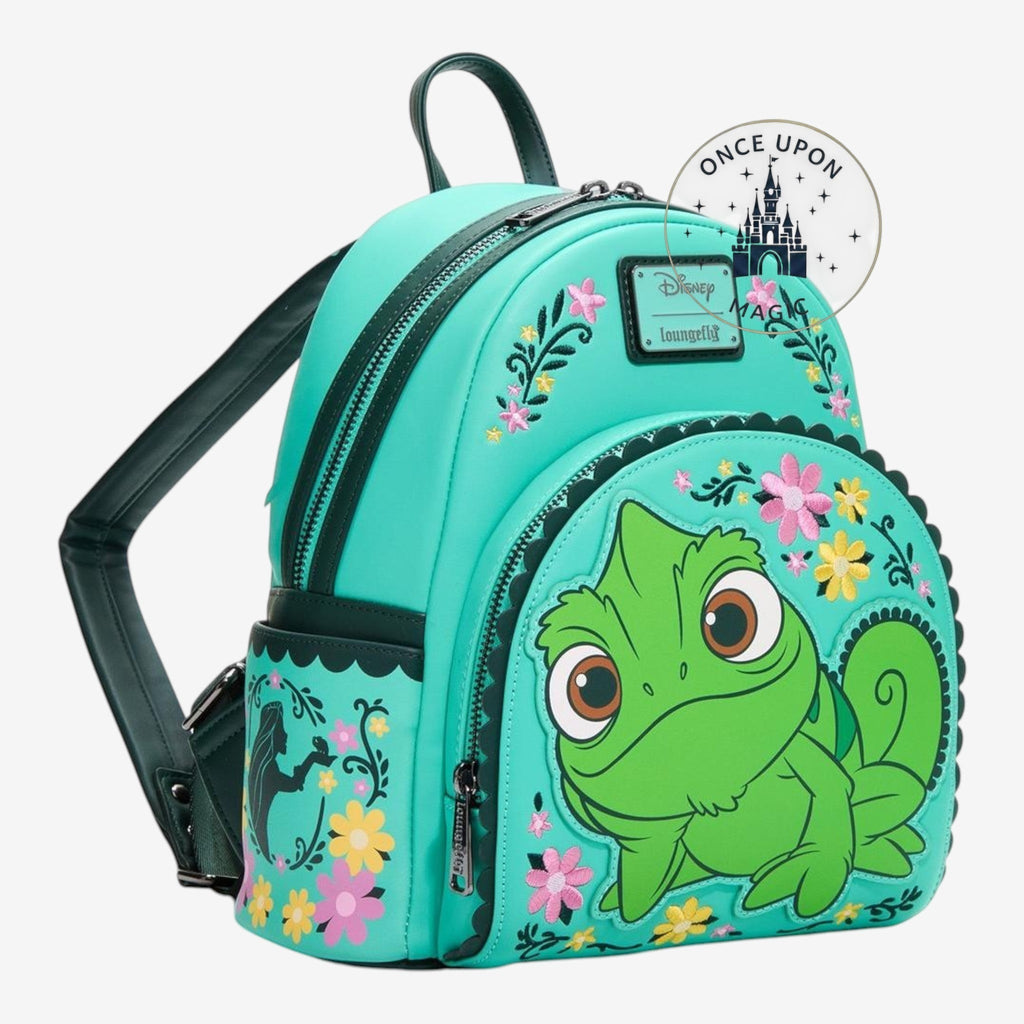 Mini sac à dos Loungefly Disney Raiponce Pascal floral – vue arrière