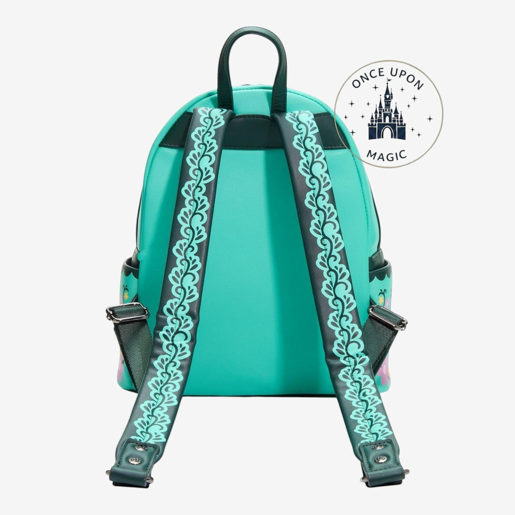 Mini sac à dos Loungefly Disney Raiponce Pascal floral – vue de côté