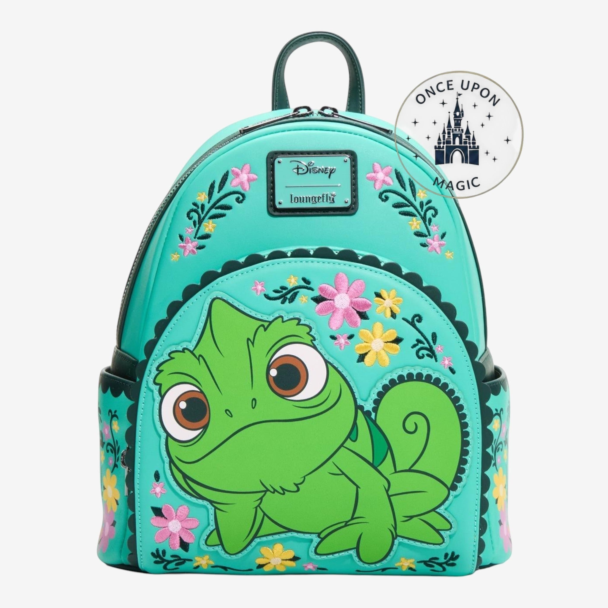 Mini sac à dos Loungefly Disney Raiponce Pascal floral – vue principale