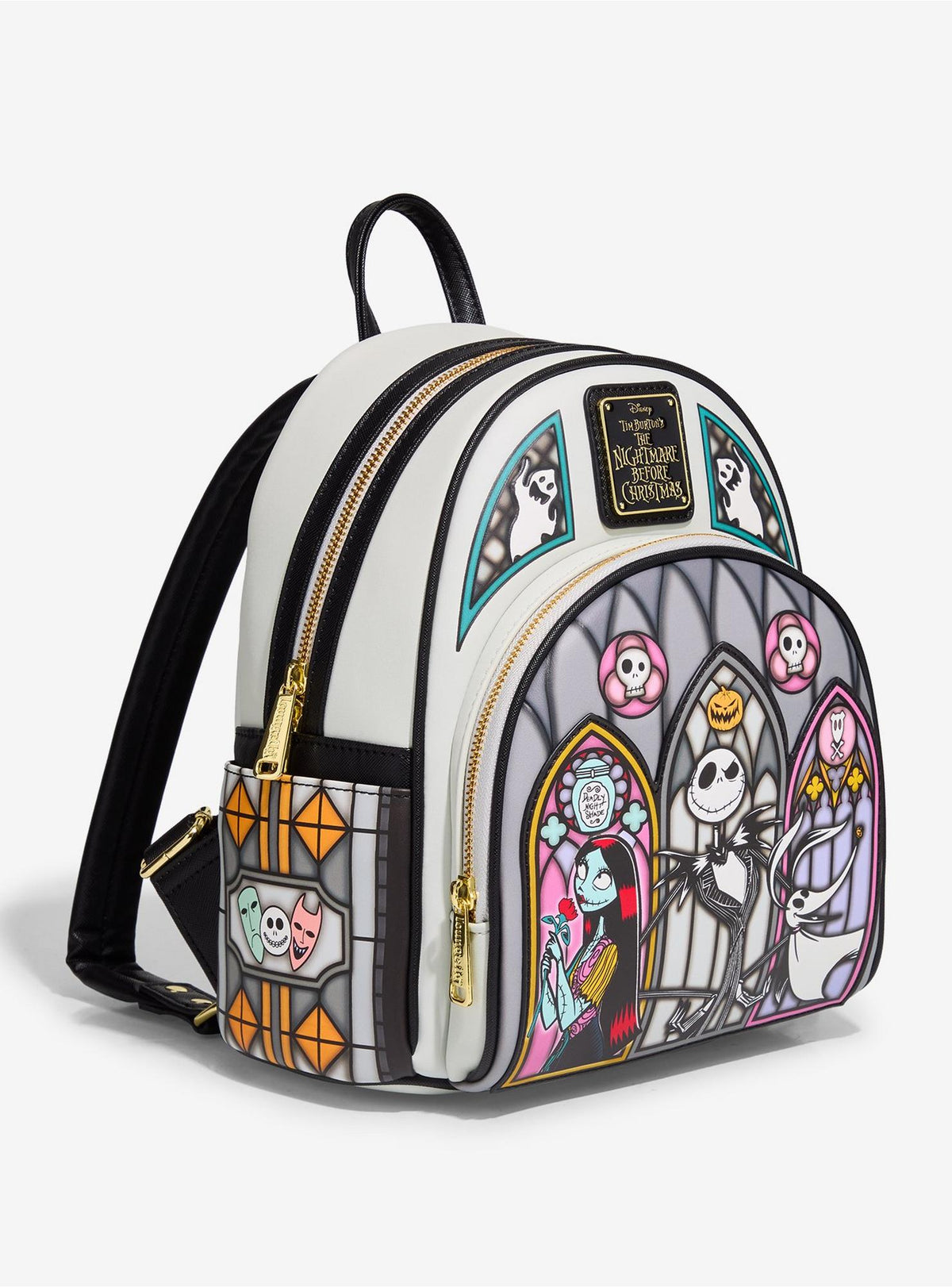 Loungefly Mini Sac à dos L’Étrange Noël de Monsieur Jack Vitrail – Import US