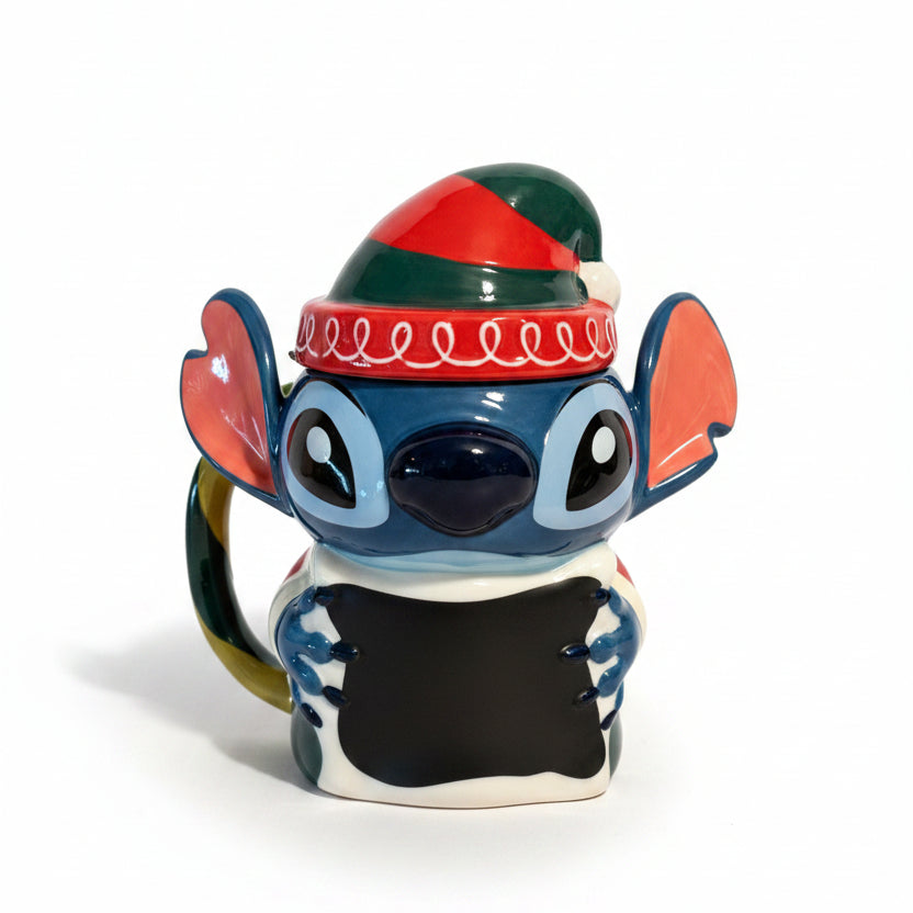 Mug sculpté de Noël Stitch 480 ml – vue de face