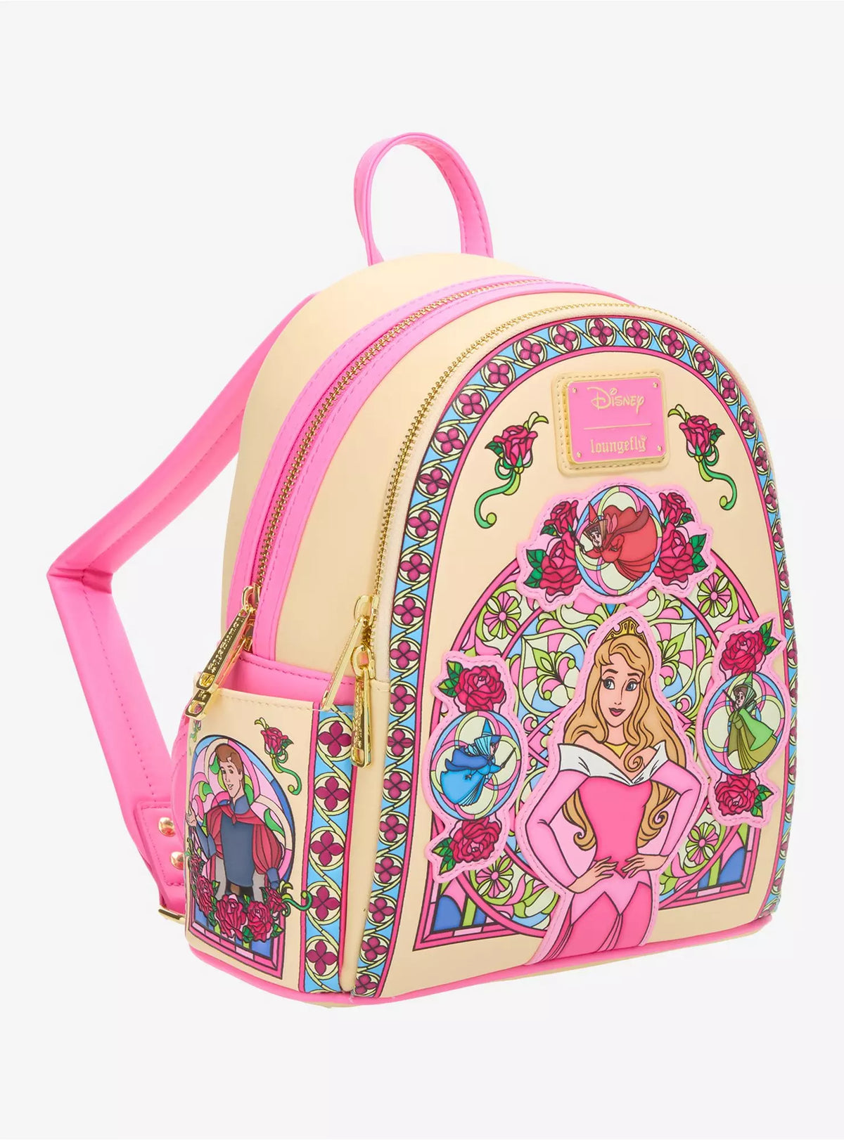 Mini sac à dos Loungefly Aurore Portrait Vitrail, La Belle au Bois Dormant – visuel 2