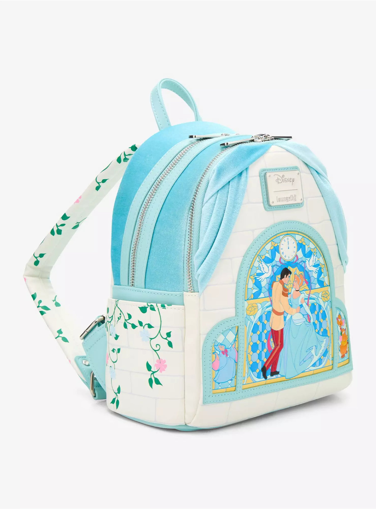 Mini sac à dos Loungefly Cendrillon Portrait Vitrail et Velours – visuel 2
