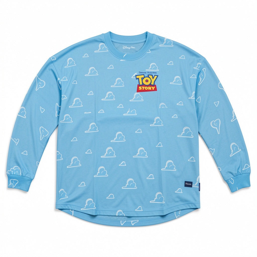 Toy Story Sweatshirt Hellblau Wolken Woody Buzz Disneyland Paris – Erwachsene