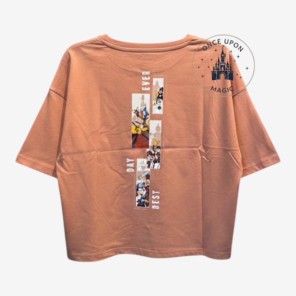 T-shirt marron Best Day Ever Disneyland Paris – détail