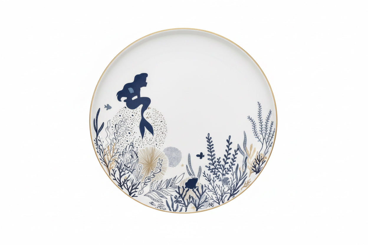 🍽️ Grand plat Ariel – La Petite Sirène | Disney – env. 30 cm 🧜‍♀️✨