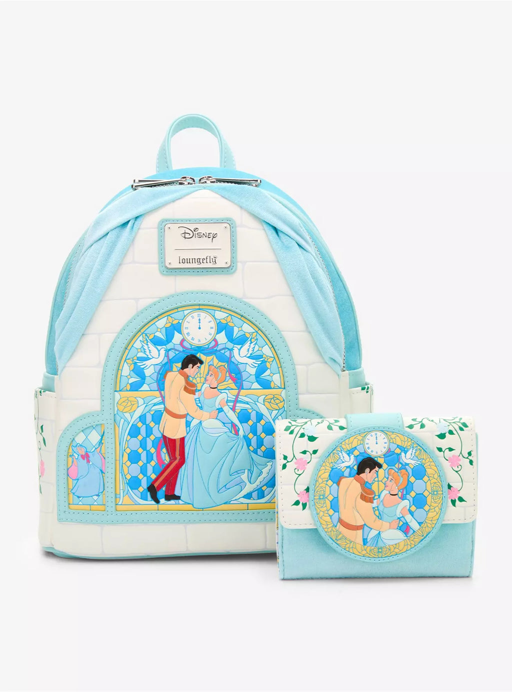 Mini sac à dos Loungefly Cendrillon Portrait Vitrail et Velours – visuel 4