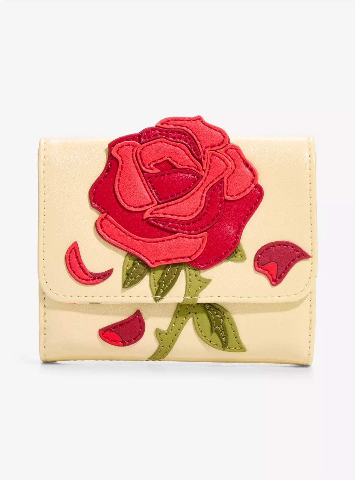 Portefeuille Loungefly Rose Enchantée Scintillant, La Belle et la Bête – visuel 1
