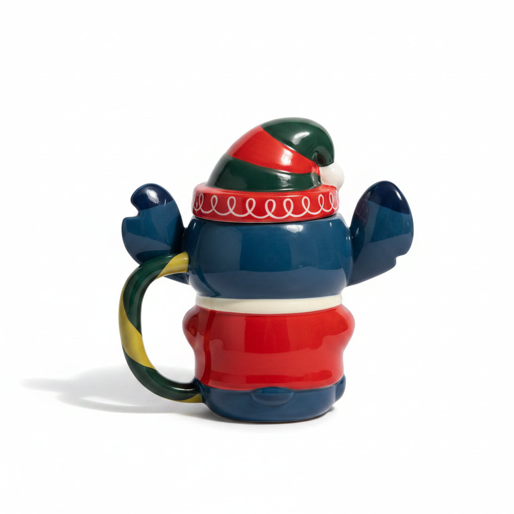 Mug sculpté Stitch avec anse multicolore – vue arrière
