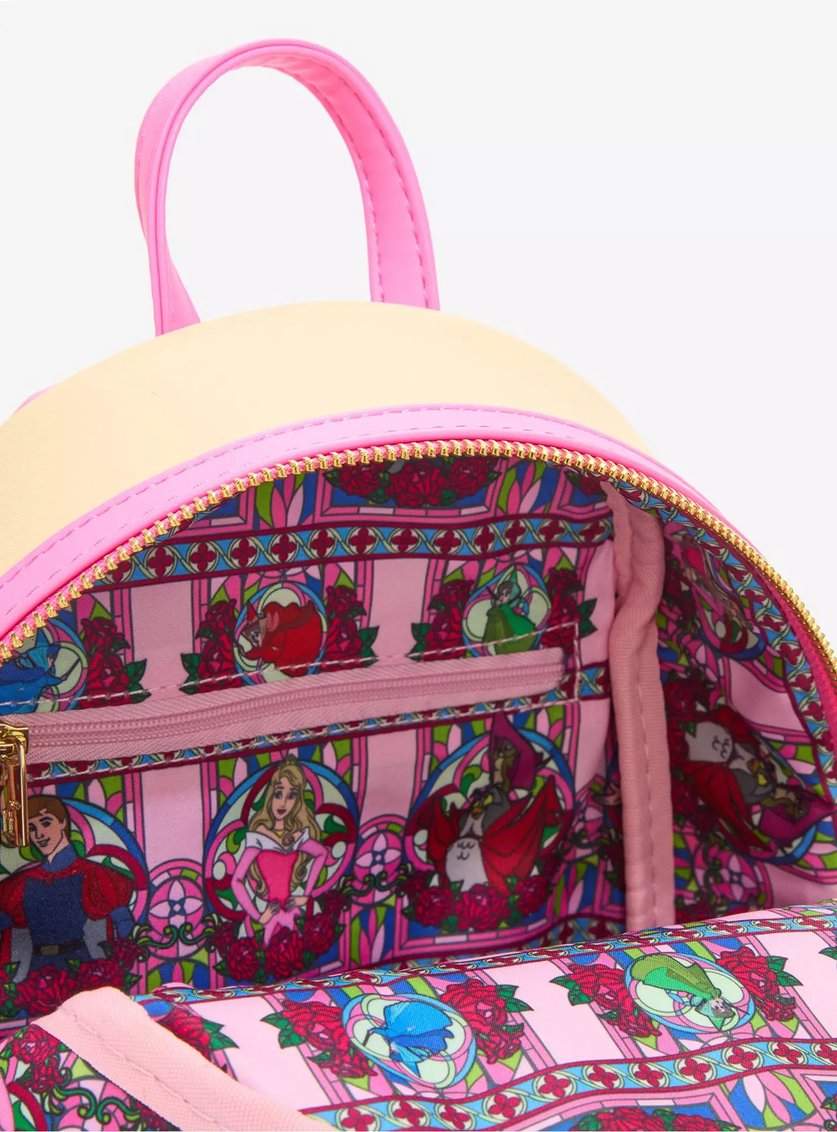 Mini sac à dos Loungefly Aurore Portrait Vitrail, La Belle au Bois Dormant – visuel 4
