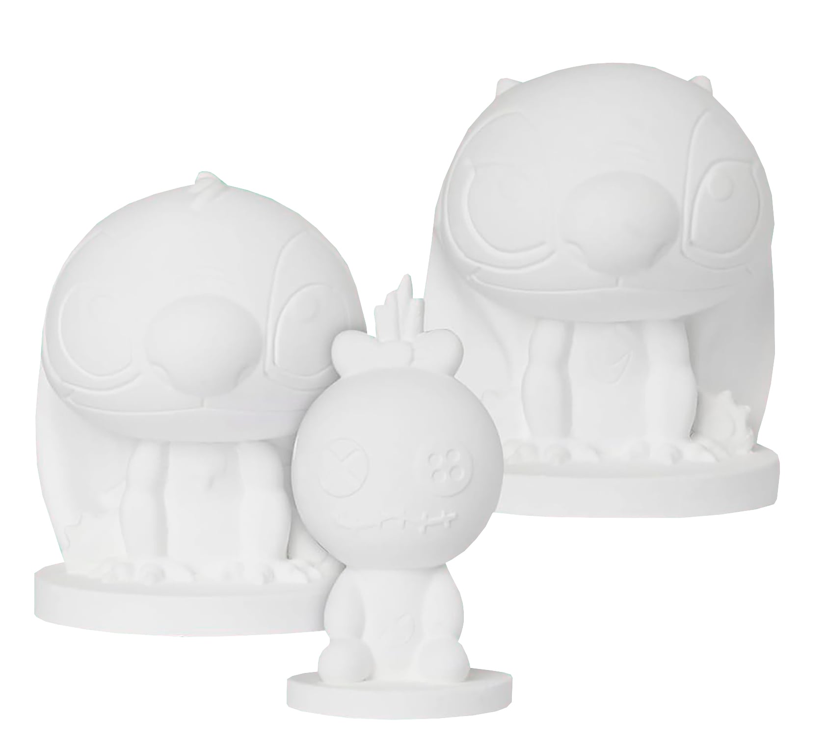 Set de trois figurines à peindre Stitch, Angel et Scrump