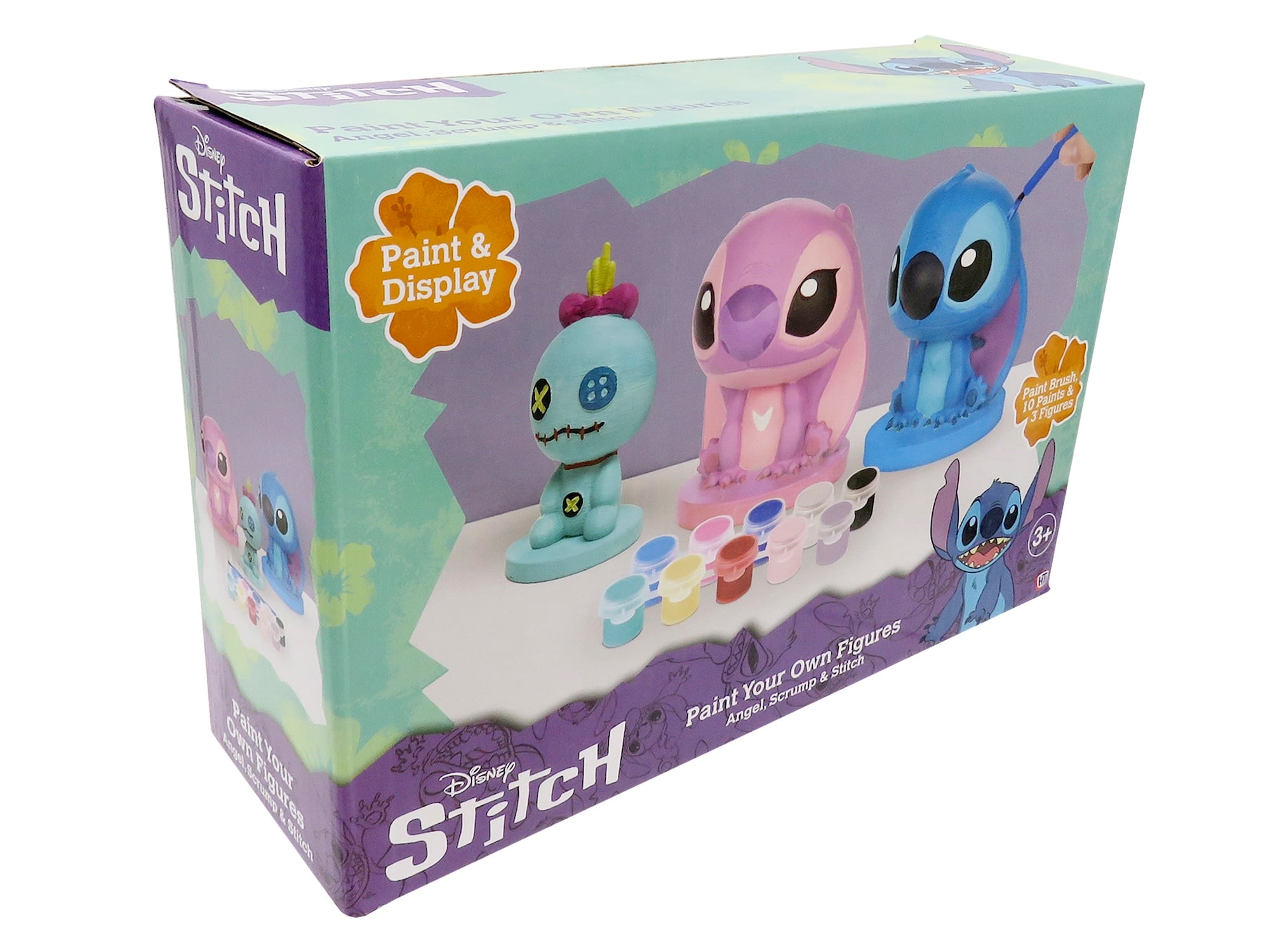 Set de trois figurines à peindre Stitch, Angel et Scrump