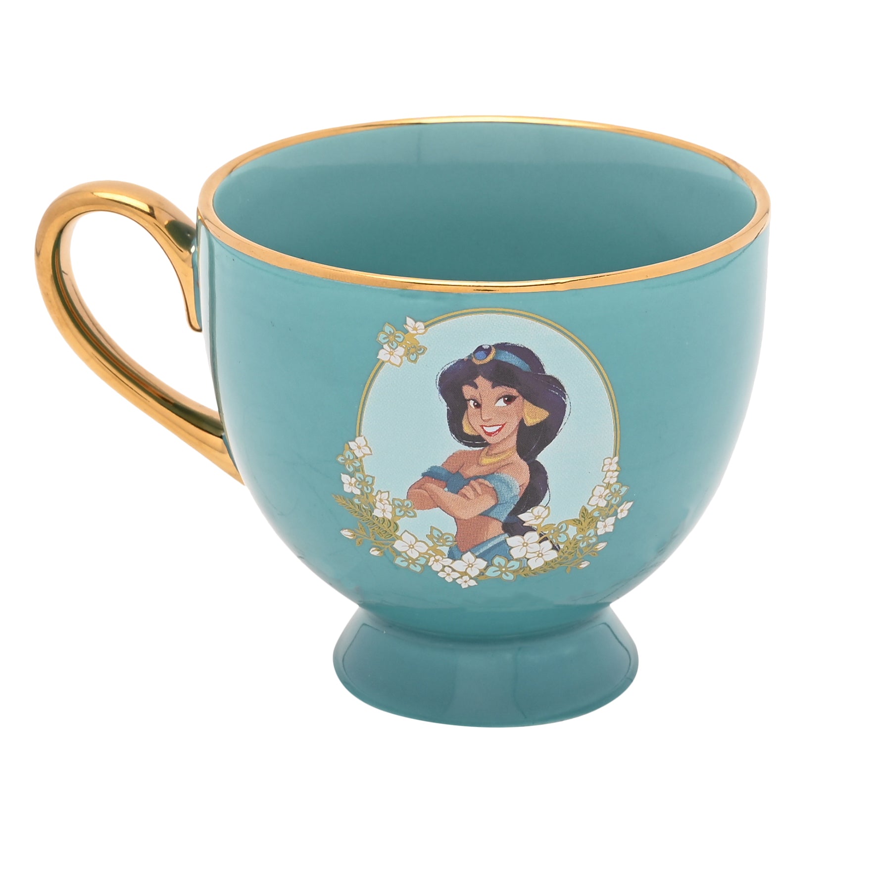 Tasse turquoise Jasmine avec soucoupe Disney Aladdin