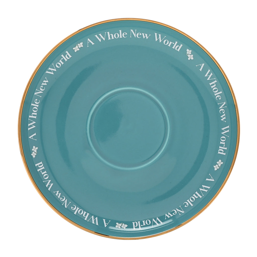Tasse turquoise Jasmine avec soucoupe Disney Aladdin
