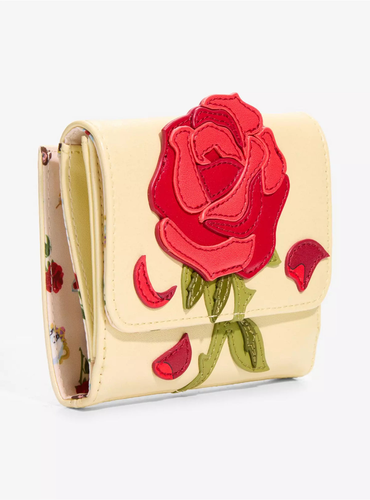 Portefeuille Loungefly Rose Enchantée Scintillant, La Belle et la Bête – visuel 2