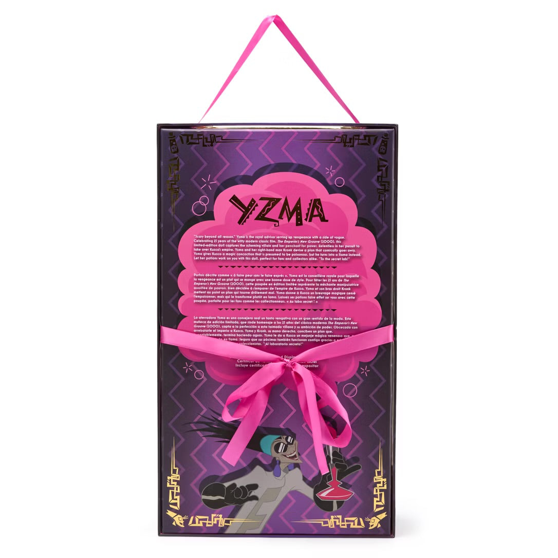 Poupée Yzma Édition Limitée 3000 ex 25e Anniversaire Kuzco l’Empereur Mégalo 43 cm Disney Store