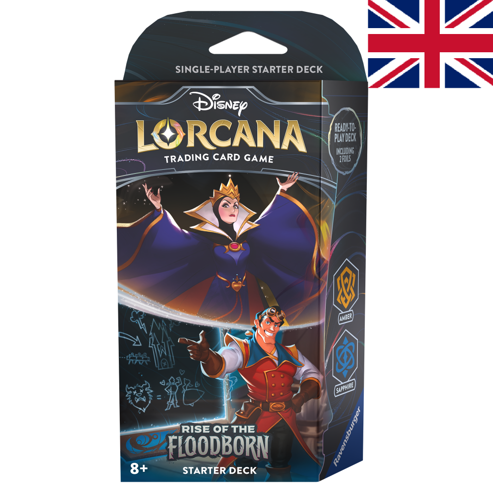 Deck de démarrage La Reine et Gaston Disney Lorcana L’Ascension des Floodborn en anglais