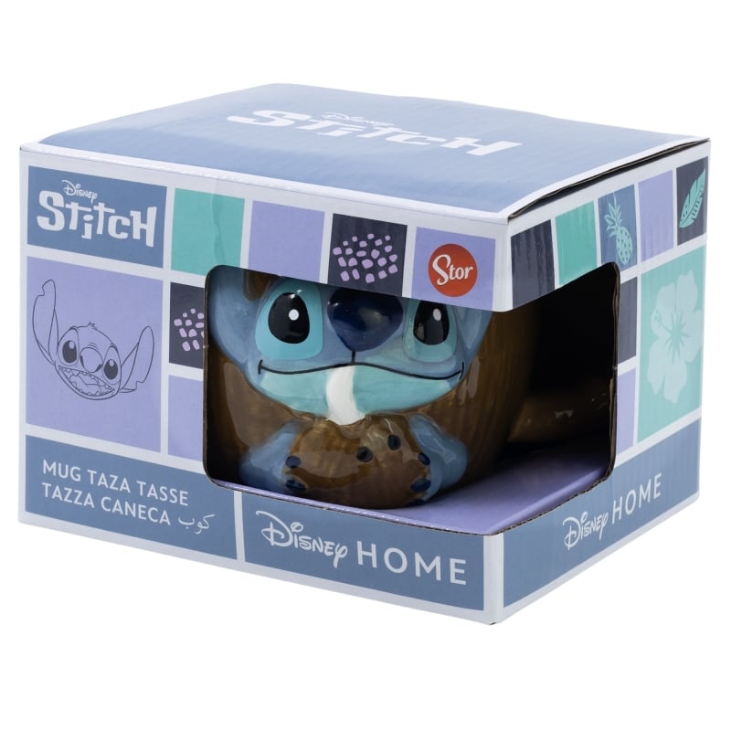 Mug 3D Stitch avec noix de coco 414 ml