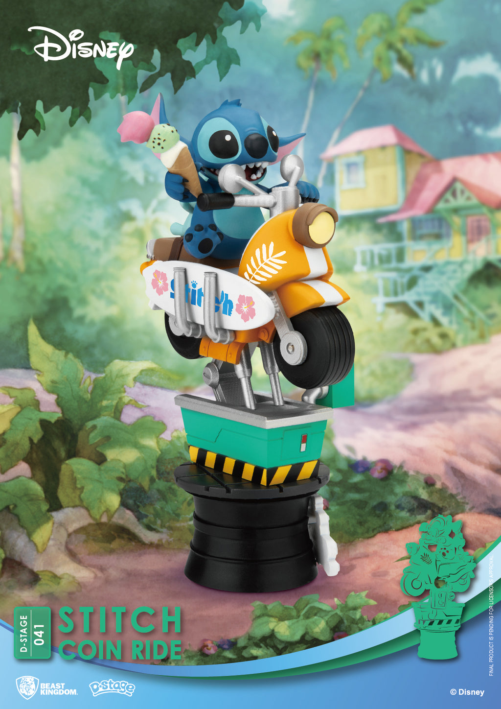 Stitch sur manège à pièces rétro – D-Stage