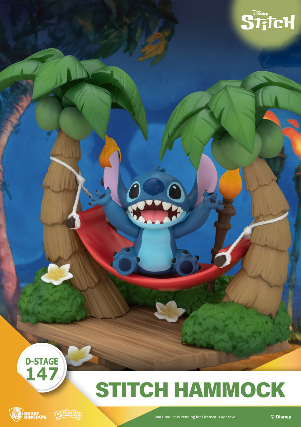Diorama Stitch Hamac en PVC – Beast Kingdom