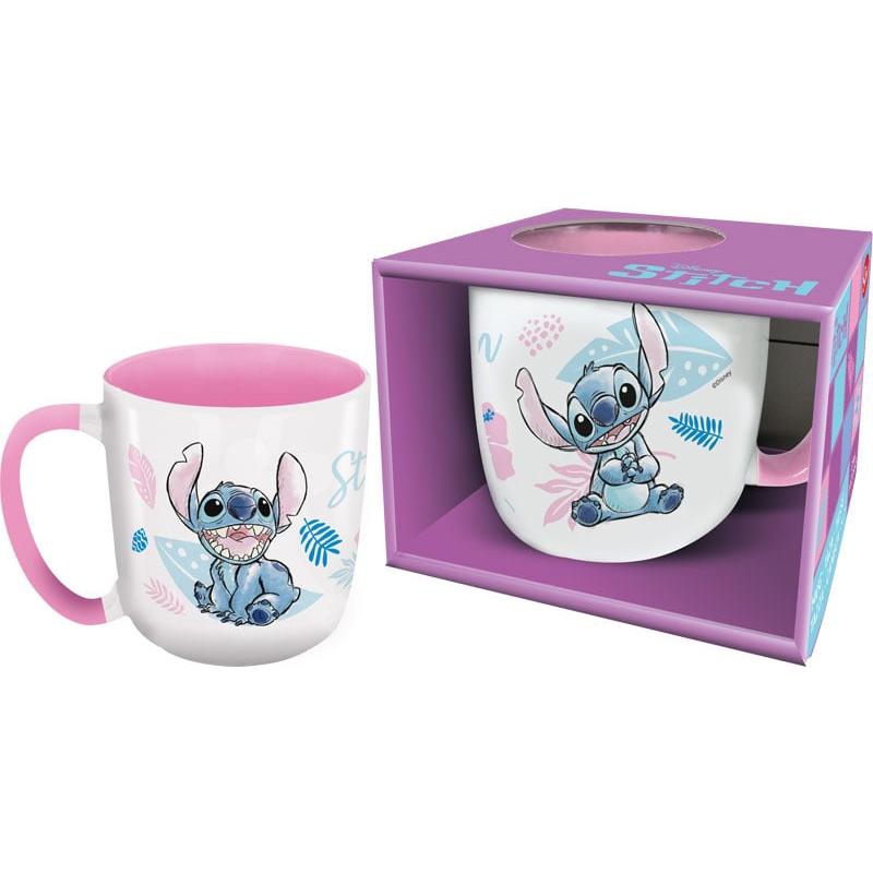Mug Disney Stitch Watercolor Rose 384 ml à intérieur coloré – Stor