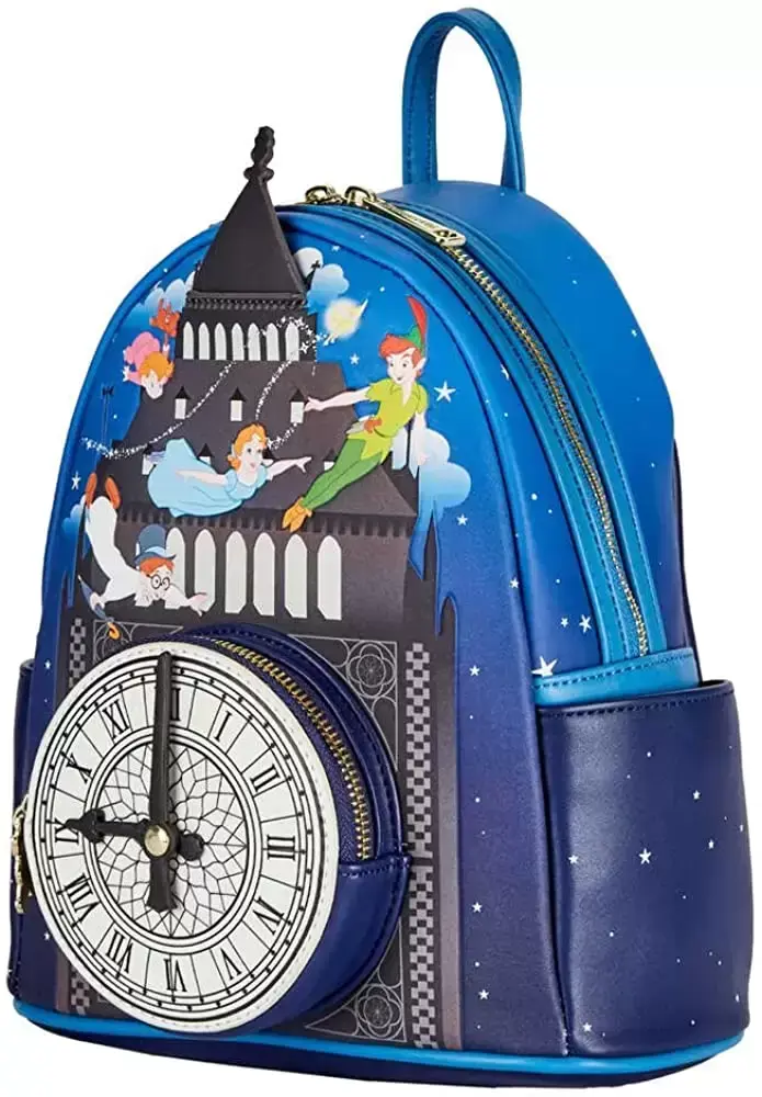 DISNEY - Peter Pan Glow Clock - Sac à dos LoungeFly '23x28x10cm'