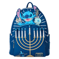 Mini sac à dos Loungefly Stitch Hanoucca avec menorah lumineuse – Disney
