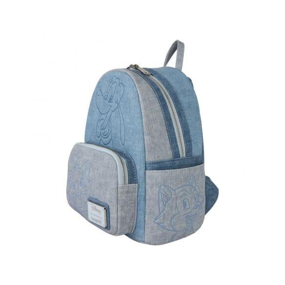 Mini sac à dos Loungefly Chiens et Chats Disney Faux Denim
