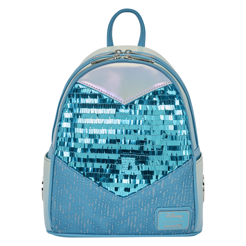 Mini sac à dos Loungefly Elsa Cosplay à sequins – La Reine des Neiges