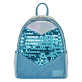 Mini sac à dos Loungefly Elsa Cosplay à sequins – La Reine des Neiges