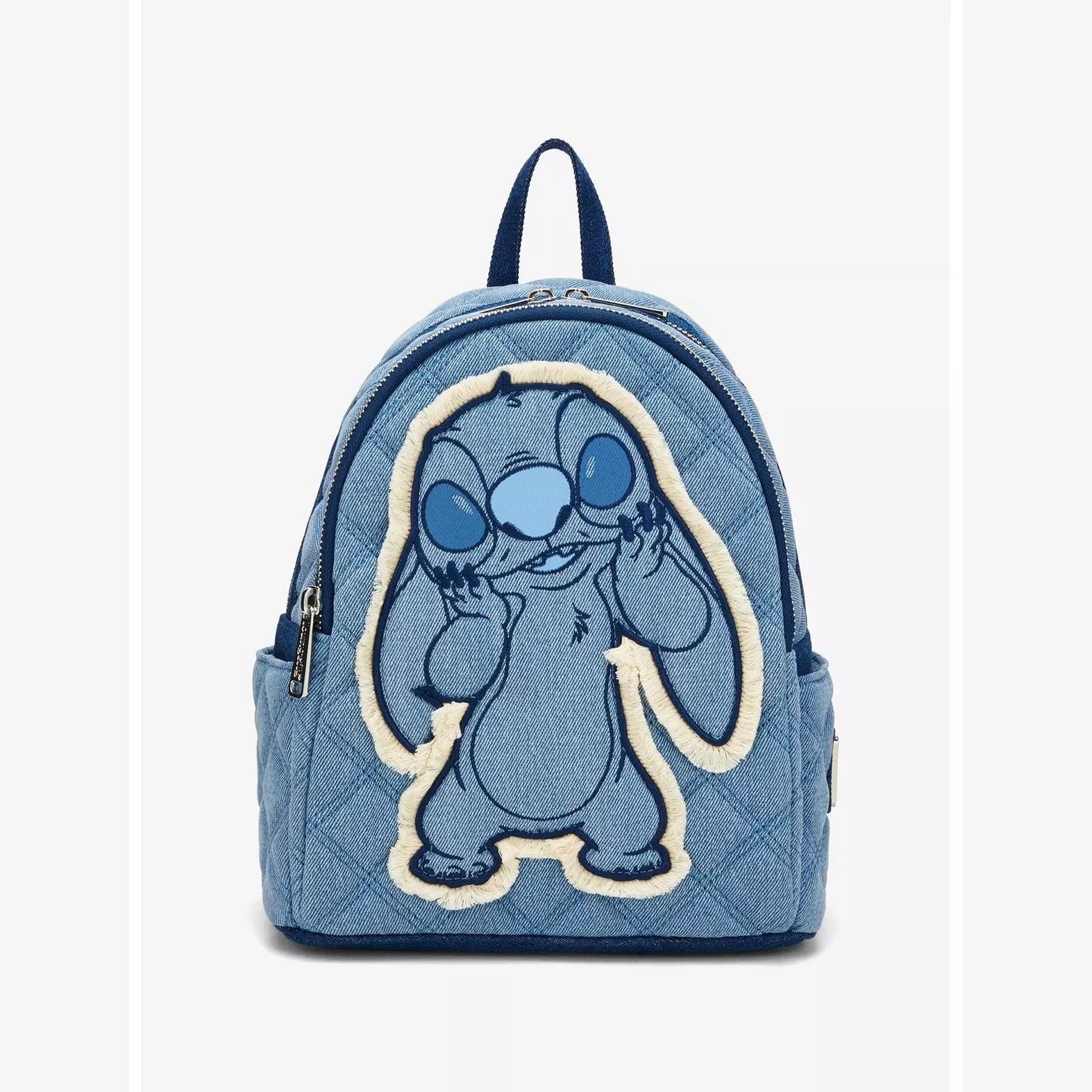 Mini sac à dos Loungefly Stitch Denim Patchwork exclusif