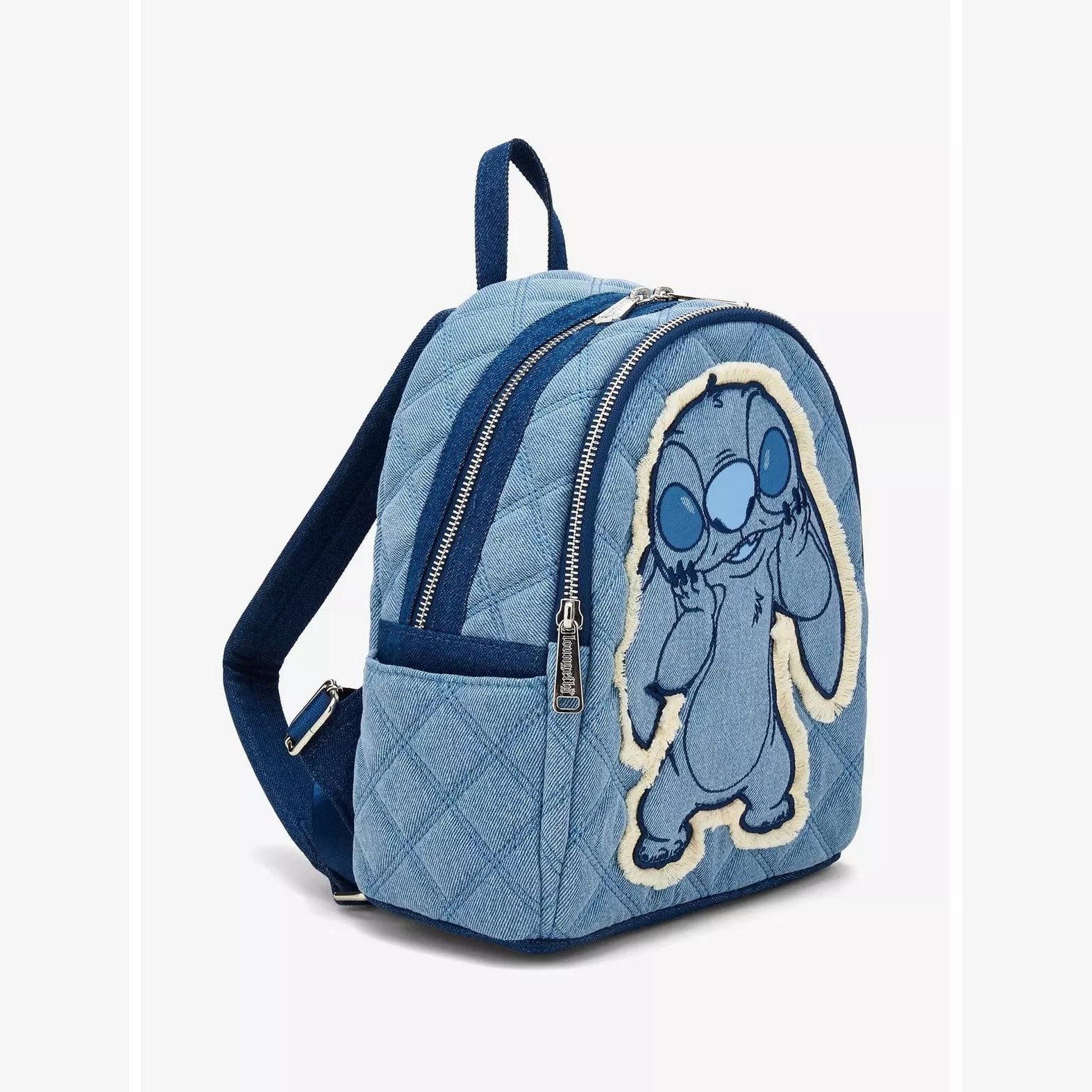 Mini sac à dos Loungefly Stitch Denim Patchwork exclusif