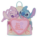 Mini sac à dos Loungefly Stitch et Angel Be Mine