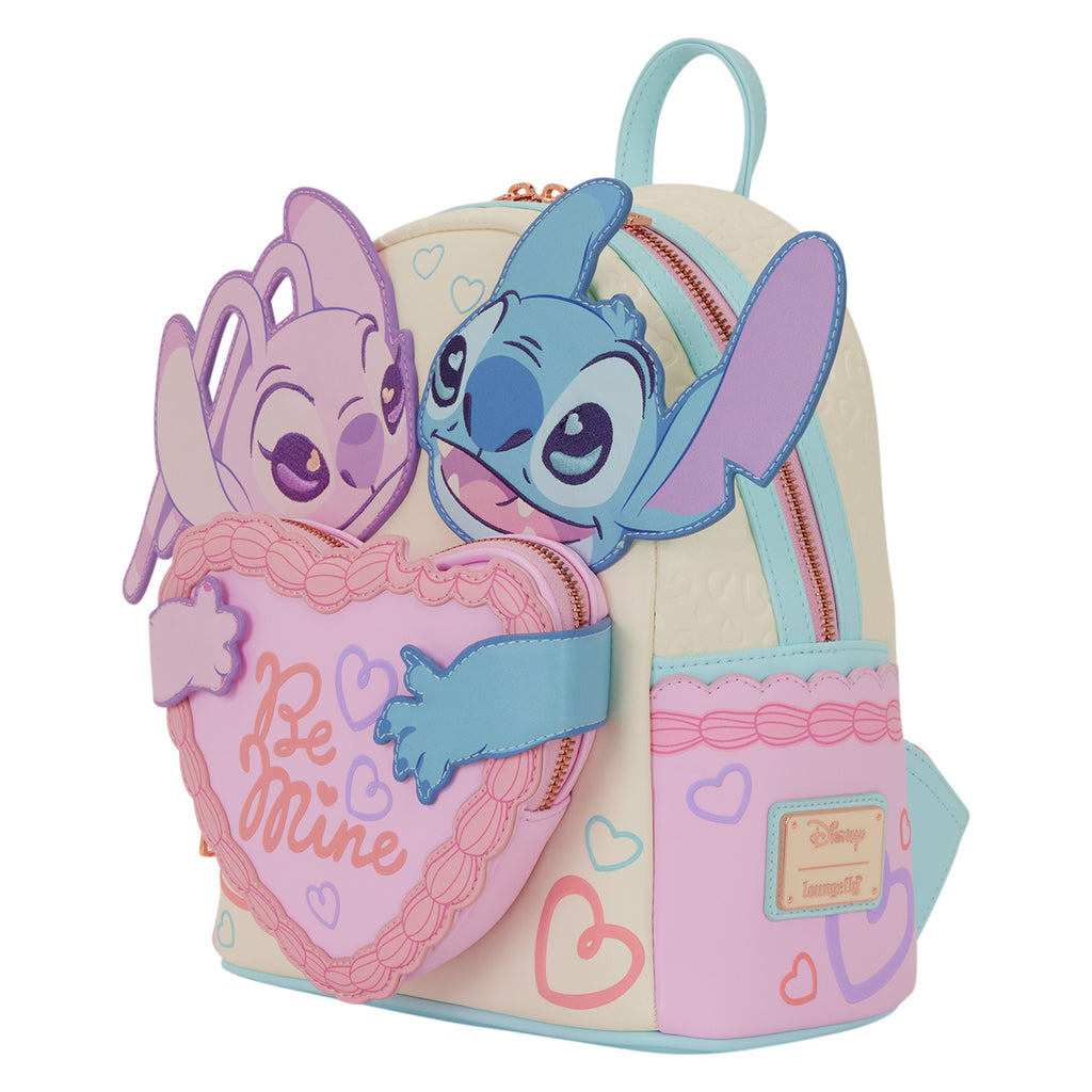 Mini sac à dos Loungefly Stitch et Angel Be Mine