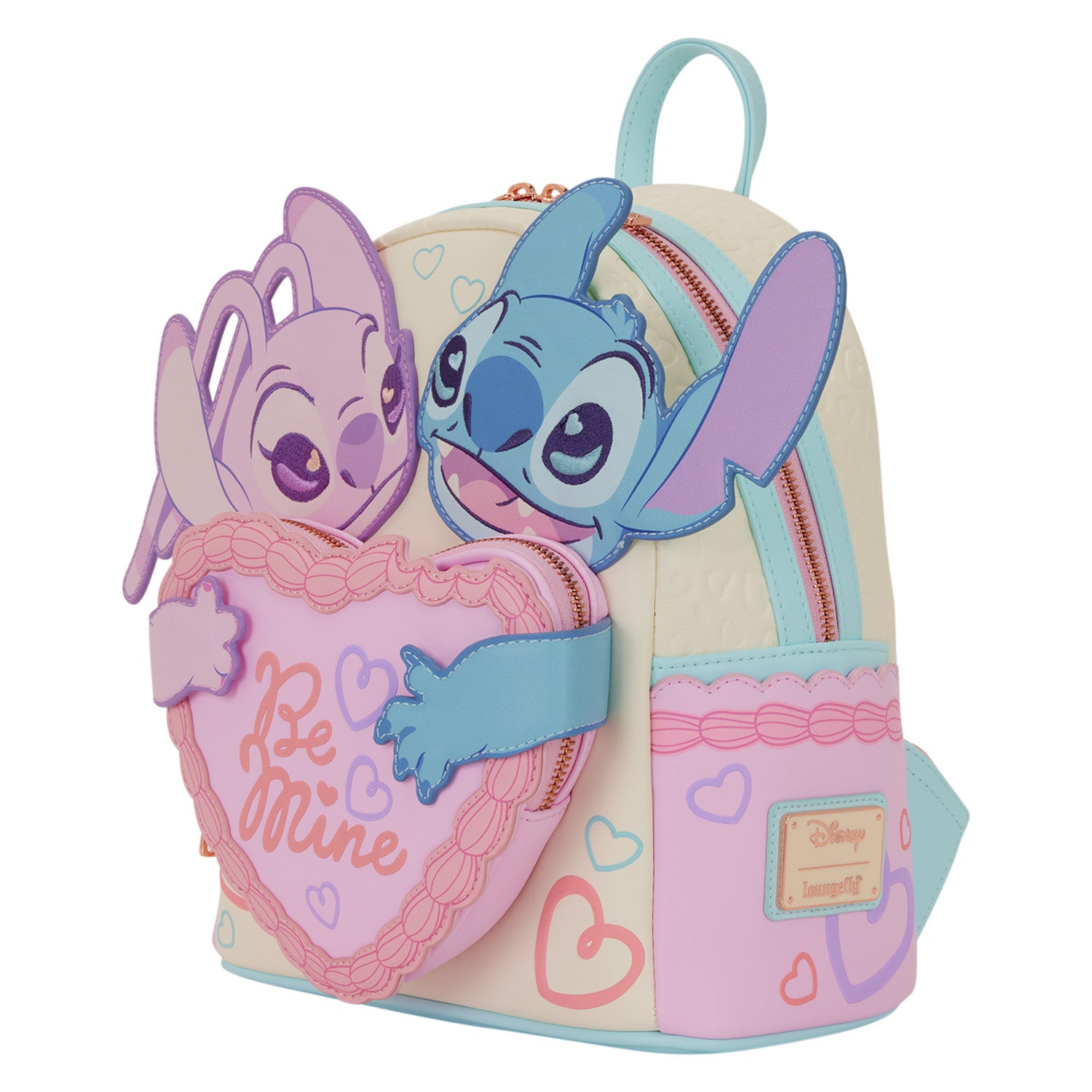 Mini sac à dos Loungefly Stitch et Angel Be Mine