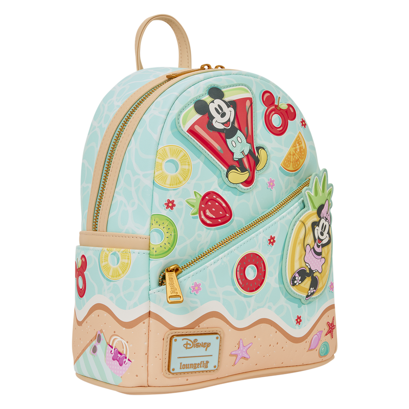 Mini sac à dos Loungefly Mickey et Minnie Beach Fun
