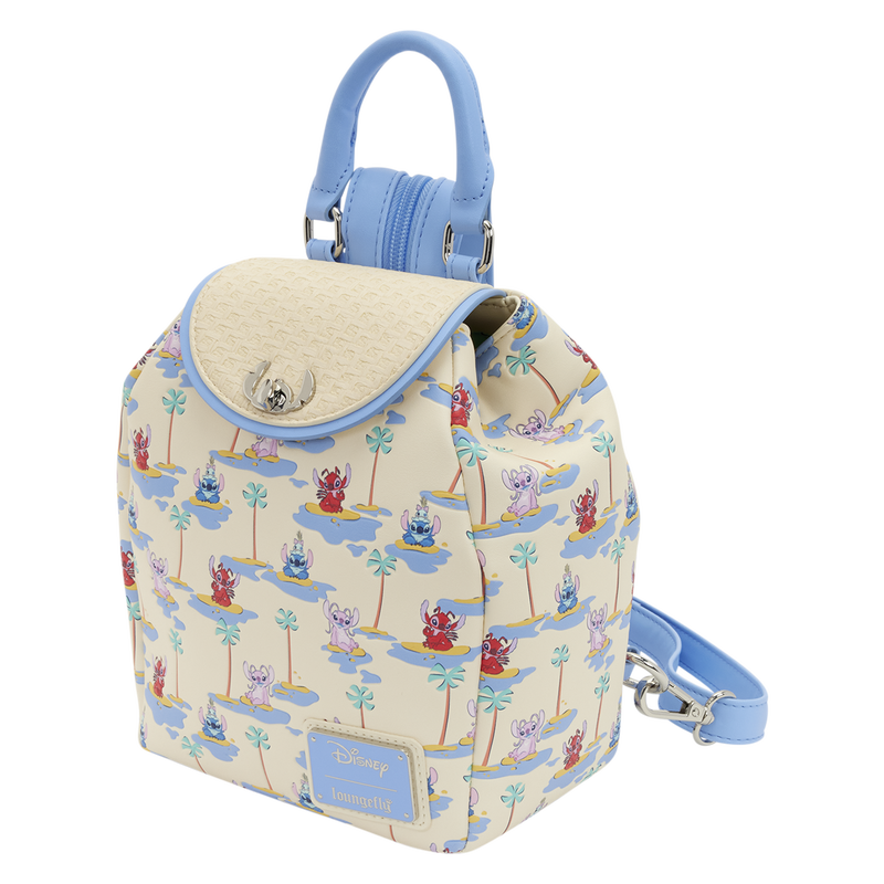 Mini sac à dos Loungefly Stitch, Angel et Leroy – Lilo & Stitch